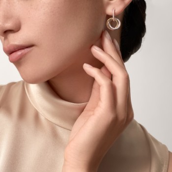 Cartier Trinity earrings, semi-paved