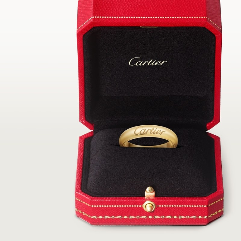C de Cartier wedding band, 4 mm width