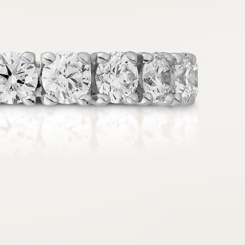 Cartier Destinée wedding band, 4.1 mm width, paved