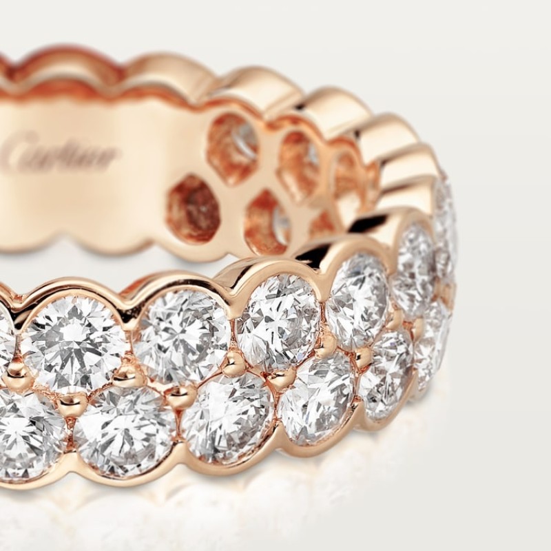 Broderie de Cartier wedding band, double row, diamonds