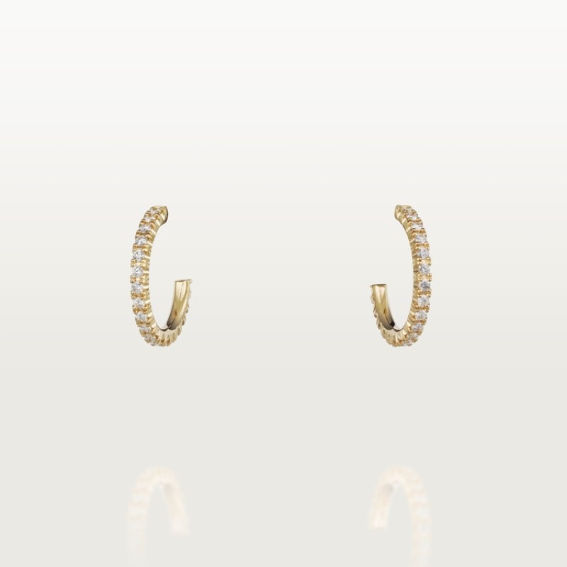 Cartier Etincelle de Cartier hoop earrings, small model, paved