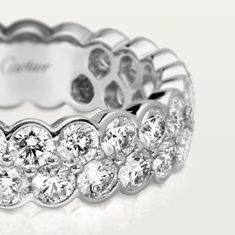 Broderie de Cartier wedding band, double row, diamonds