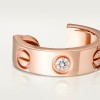 Cartier LOVE hoop earrings, classic model, 2 diamonds