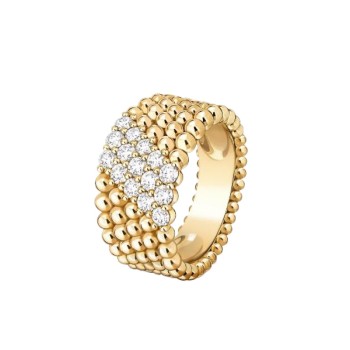 Van Cleef & Arpels  Perlée diamonds ring, 5 rows