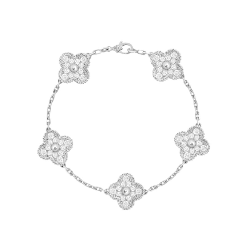 Van Cleef & Arpels Vintage Alhambra bracelet, 5 motifs Van Cleef & Arpels Vintage Alhambra bracelet, 5 motifs