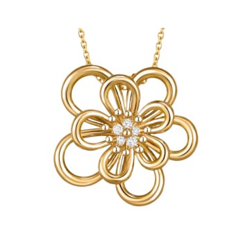 Van Cleef & Arpels Flowerlace clip pendant