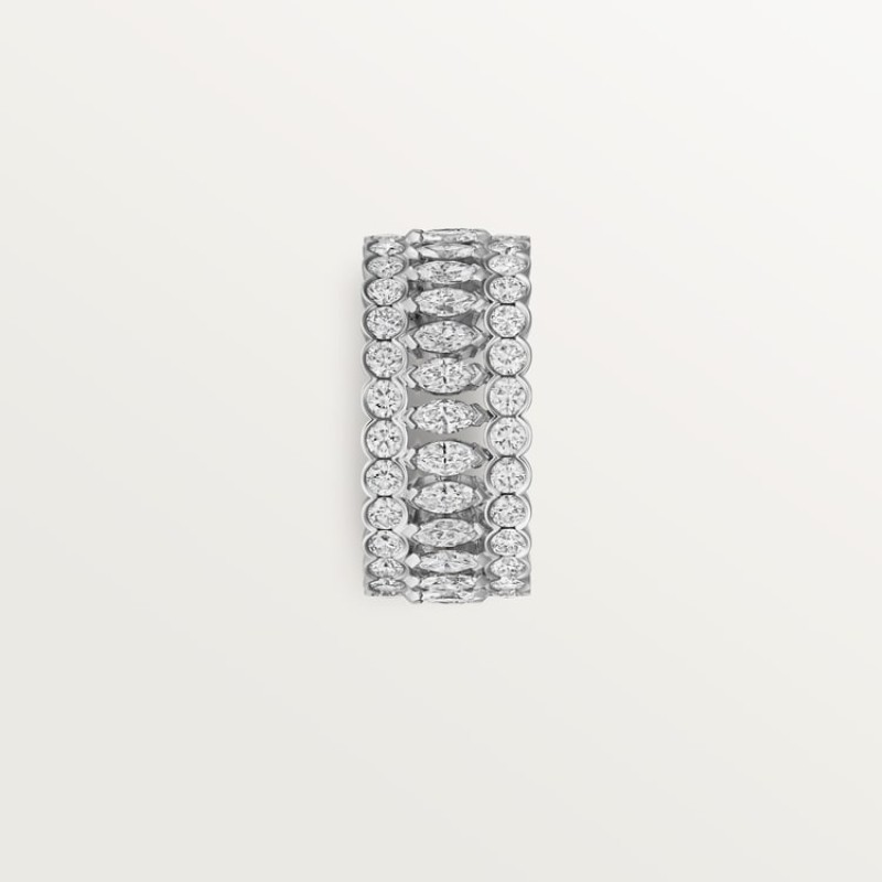 Broderie de Cartier ring, triple row, diamonds Broderie de Cartier ring, triple row, diamonds