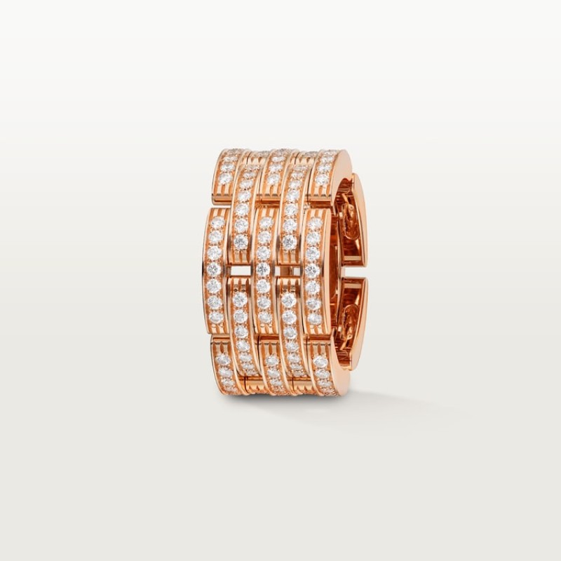 Cartier Maillon Panthère ring, five rows, paved Cartier Maillon Panthère ring, five rows, paved