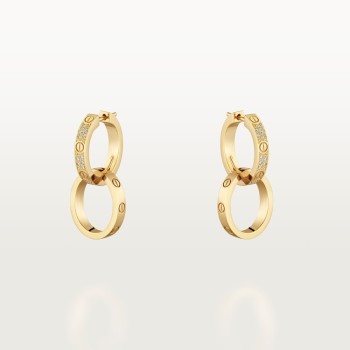 Cartier LOVE earrings, multiwear, half-paved