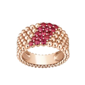 Van Cleef & Arpels  Perlée couleurs ring, 5 rows