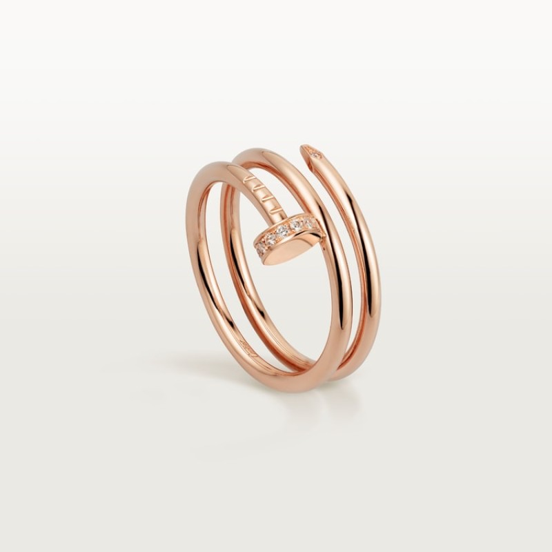Cartier Juste un Clou ring, double, diamonds