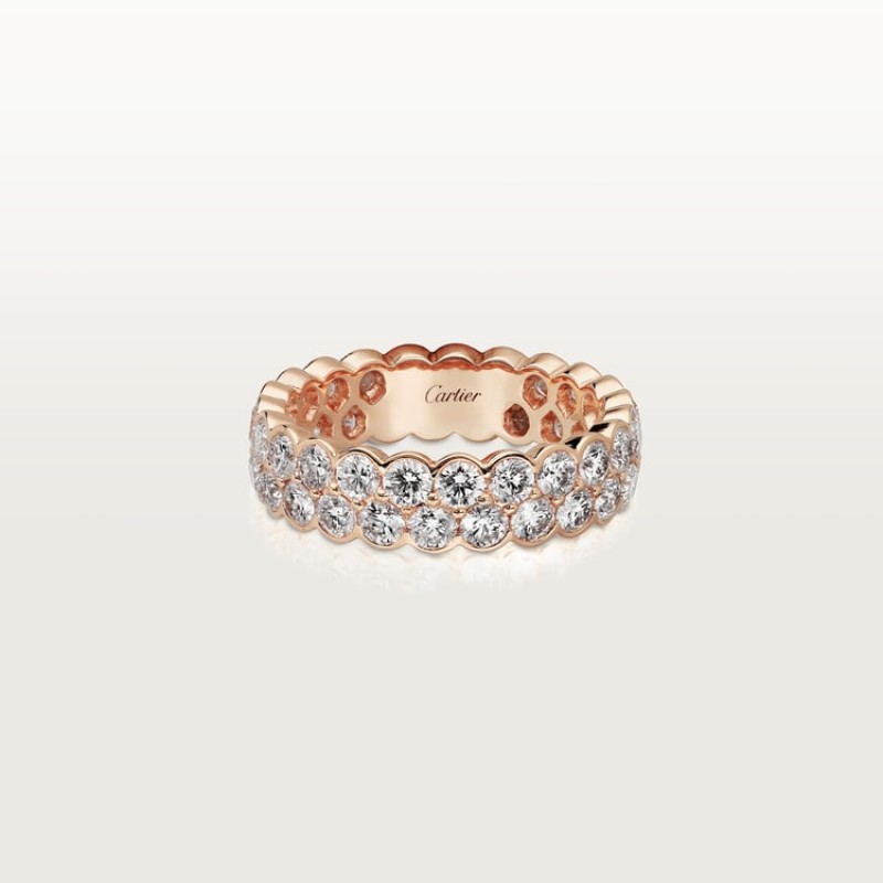 Broderie de Cartier wedding band, double row, diamonds