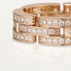 Cartier Maillon Panthère ring, triple row, paved
