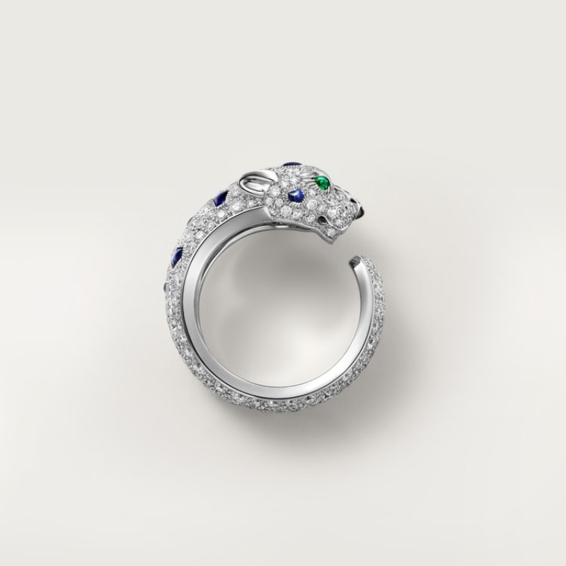 Panthère de Cartier ring, medium model, half-paved Panthère de Cartier ring, medium model, half-paved