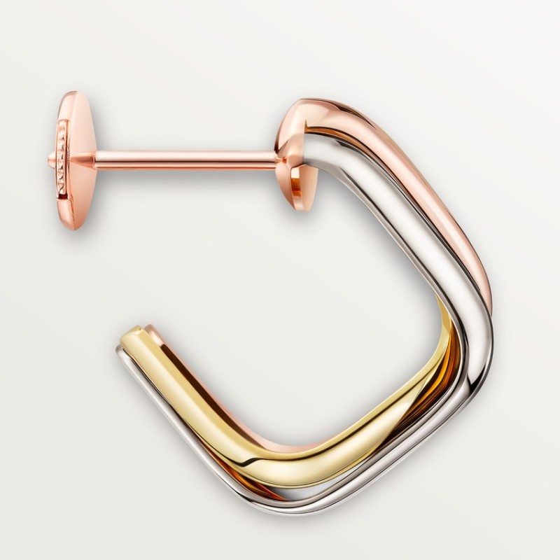 Cartier Trinity earrings, cushion-shaped