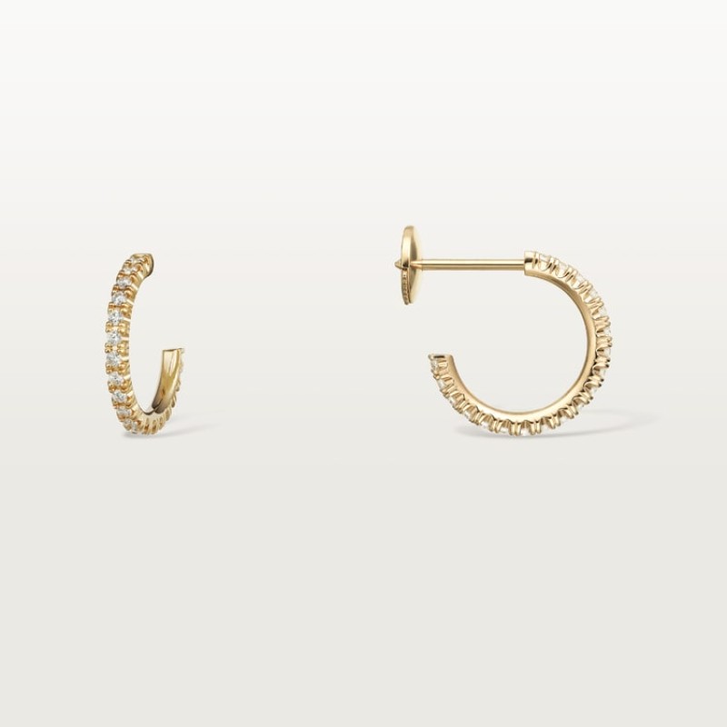 Cartier Etincelle de Cartier hoop earrings, small model, paved
