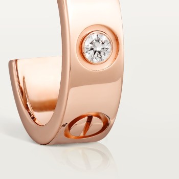 Cartier LOVE hoop earrings, classic model, 2 diamonds