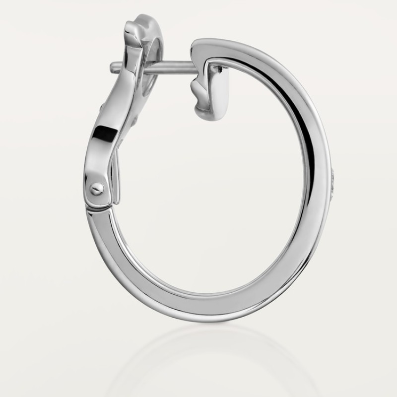 Cartier LOVE hoop earrings, classic model, 2 diamonds