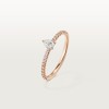 Etincelle de Cartier ring, pear-shaped diamond, paved