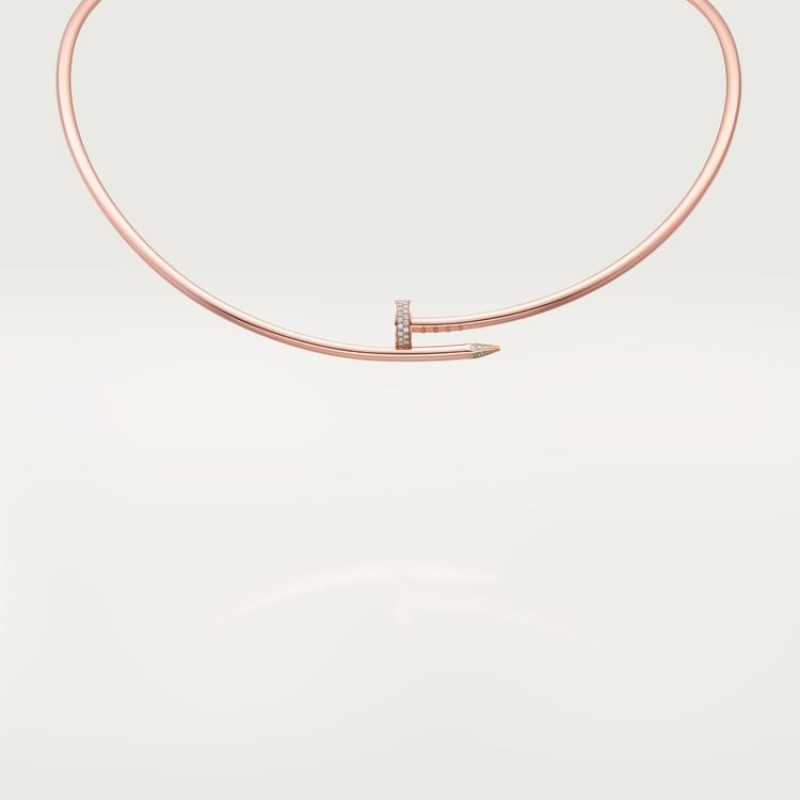 Cartier Juste un Clou torque necklace, small model, diamonds Cartier Juste un Clou torque necklace, small model, diamonds