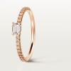 Etincelle de Cartier ring, emerald-cut diamond, paved