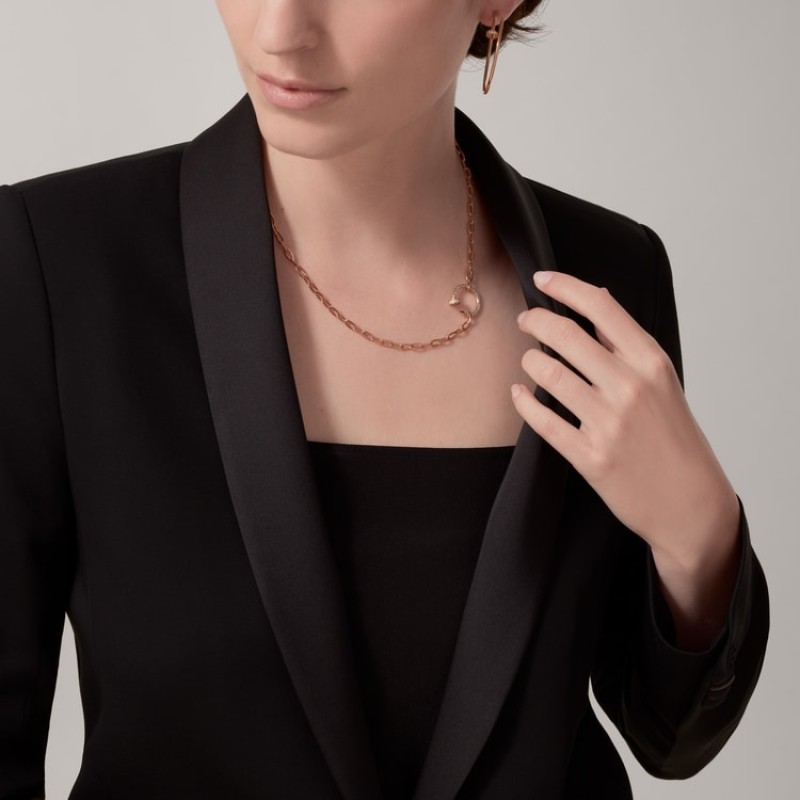 Cartier Juste un Clou necklace, paved Cartier Juste un Clou necklace, paved