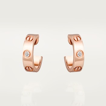 Cartier LOVE hoop earrings, classic model, 2 diamonds
