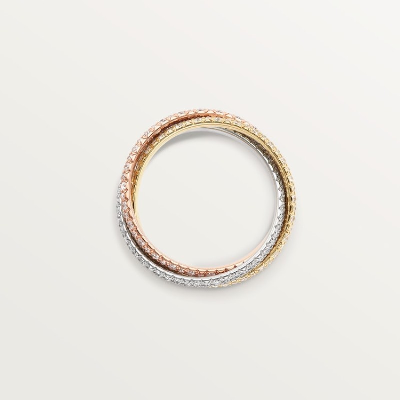 Cartier Trinity ring, small model, paved