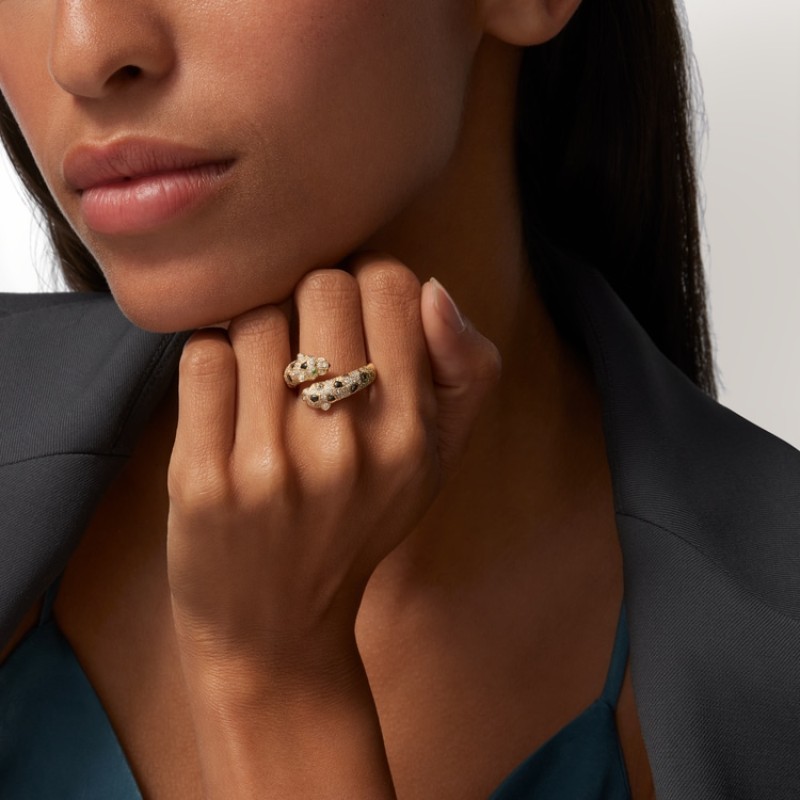 Panthère de Cartier ring, semi-paved