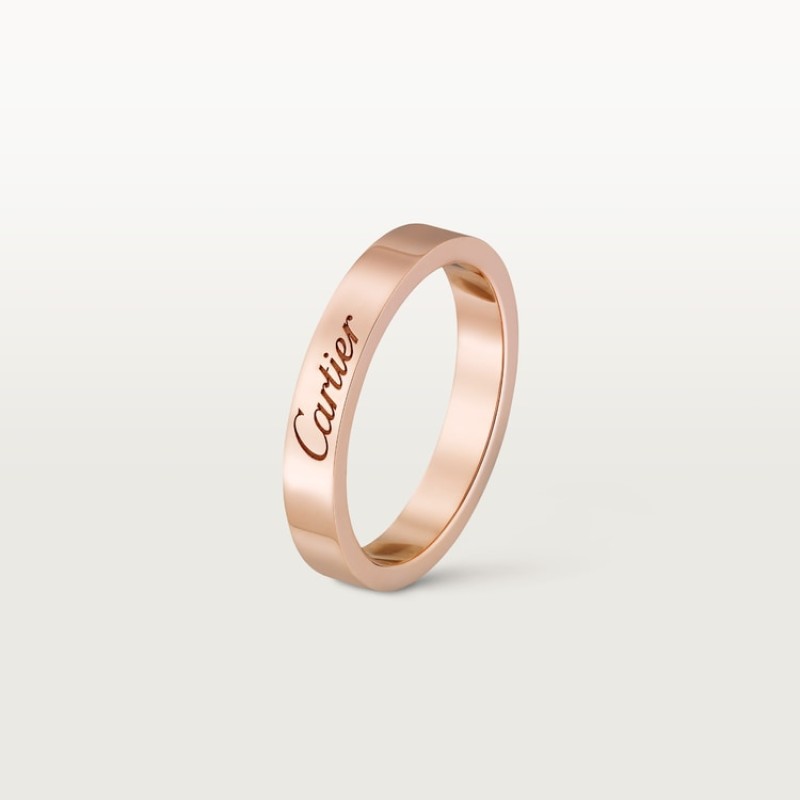 C de Cartier wedding band, 3 mm width