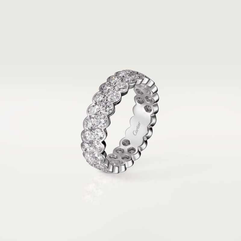 Broderie de Cartier wedding band, double row, diamonds