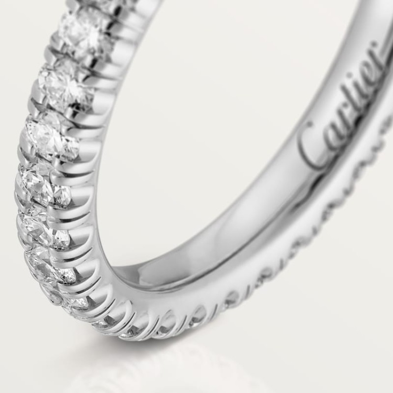 Etincelle de Cartier wedding band, 2 mm width, paved