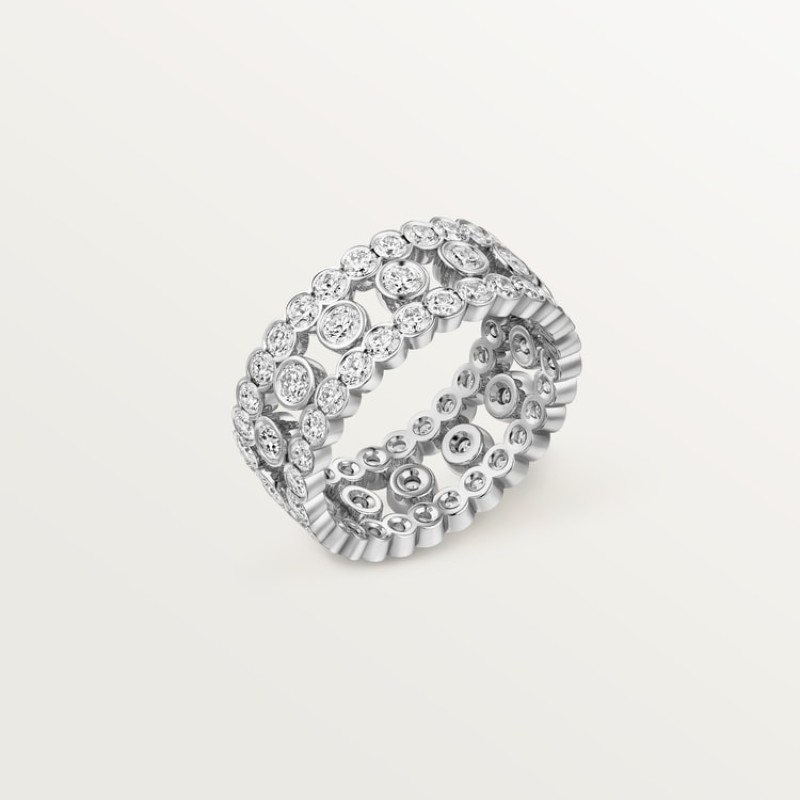 Broderie de Cartier ring, triple row, diamonds Broderie de Cartier ring, triple row, diamonds