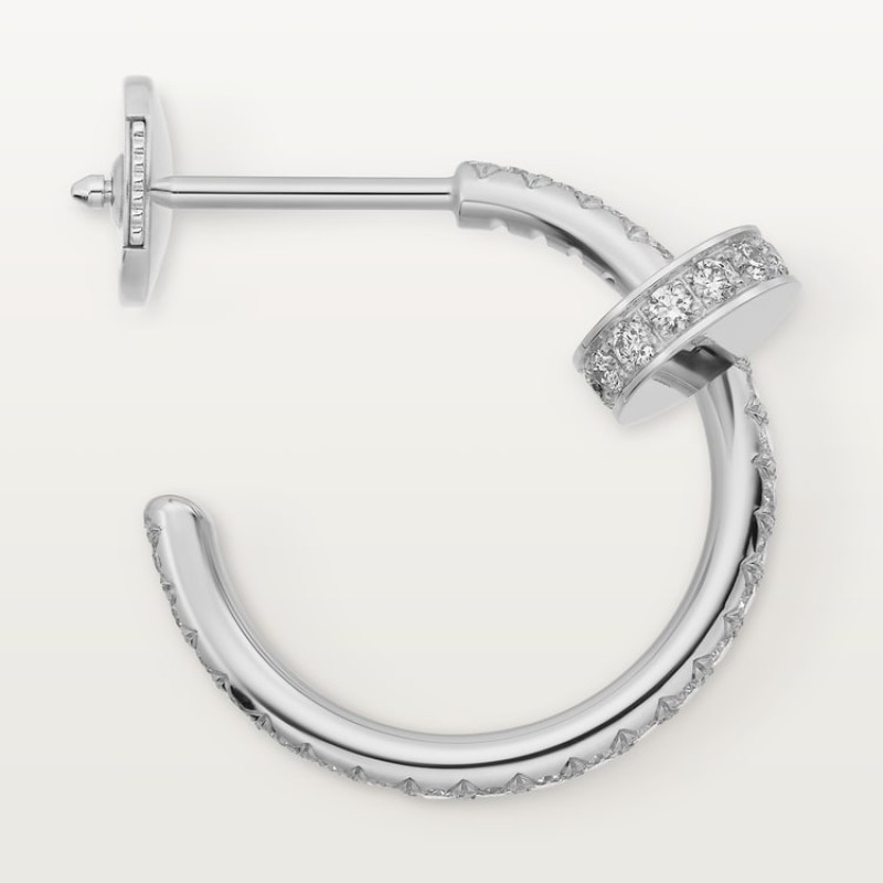 Cartier Juste un Clou hoop earrings, small model, paved