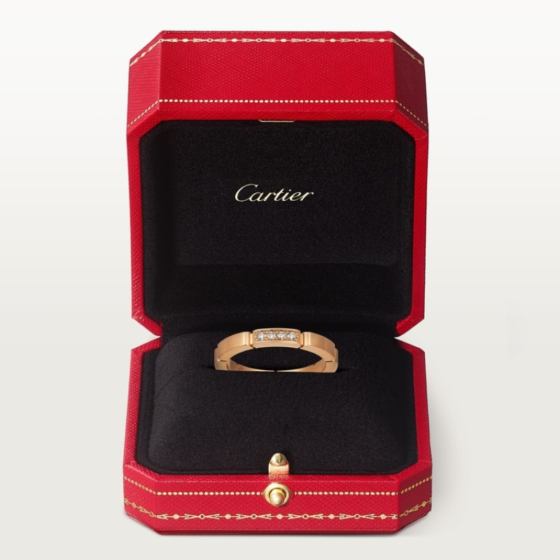 Cartier Maillon Panthère wedding ring, 4 diamonds