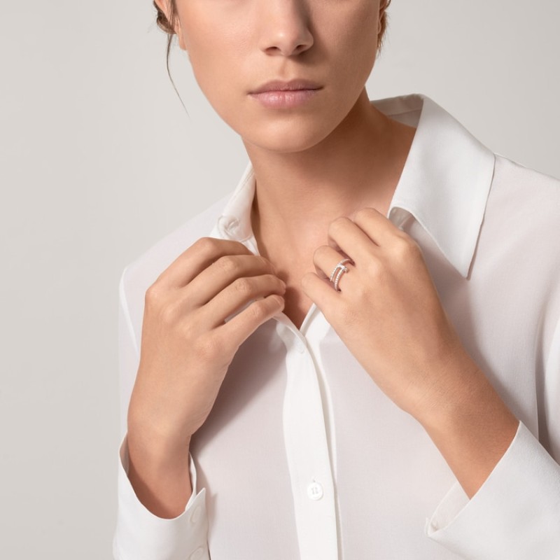 Cartier Juste un Clou ring, small model, half-paved