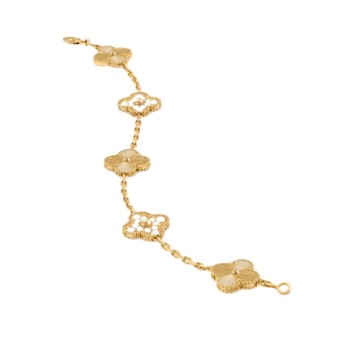 Van Cleef & Arpels Vintage Alhambra bracelet, 5 motifs Van Cleef & Arpels Vintage Alhambra bracelet, 5 motifs