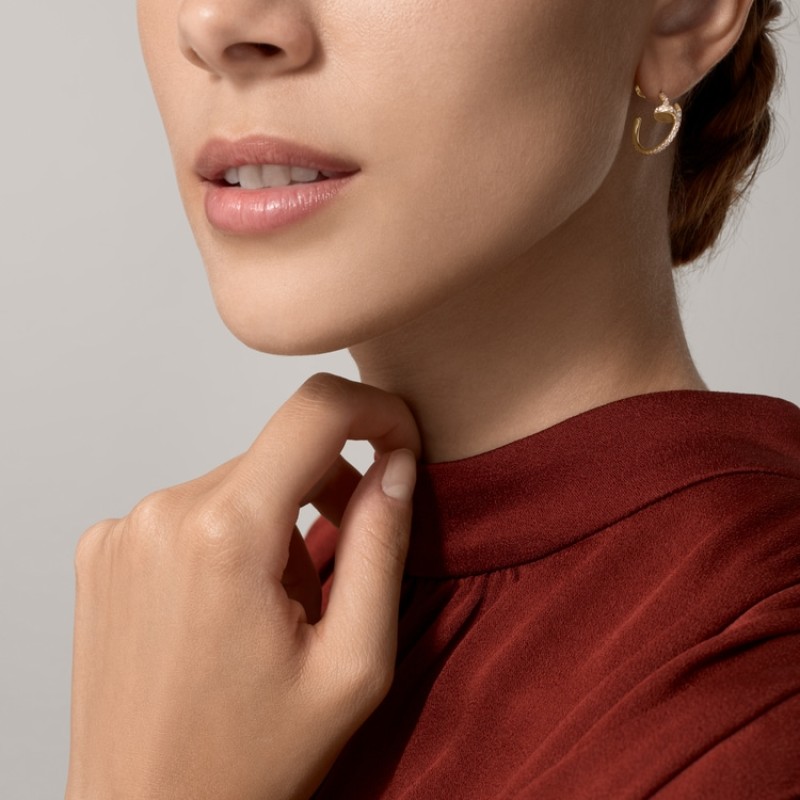 Cartier Juste un Clou hoop earrings, small model, paved