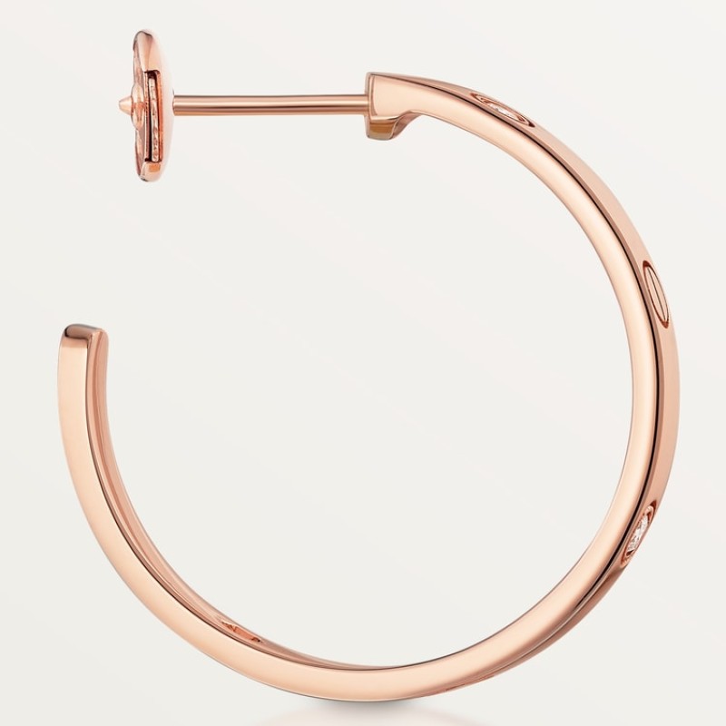 Cartier LOVE hoop earrings, medium model, 6 diamonds Cartier LOVE hoop earrings, medium model, 6 diamonds