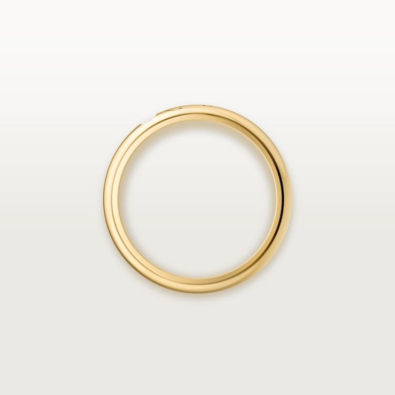 C de Cartier wedding band, 3 mm width, 1 diamond