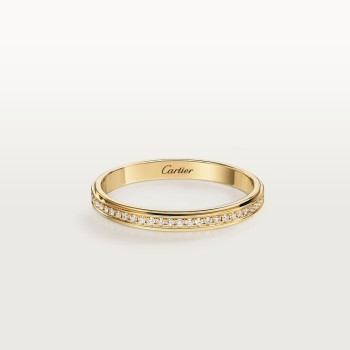 Cartier d’Amour wedding ring, 2.3 mm width, paved