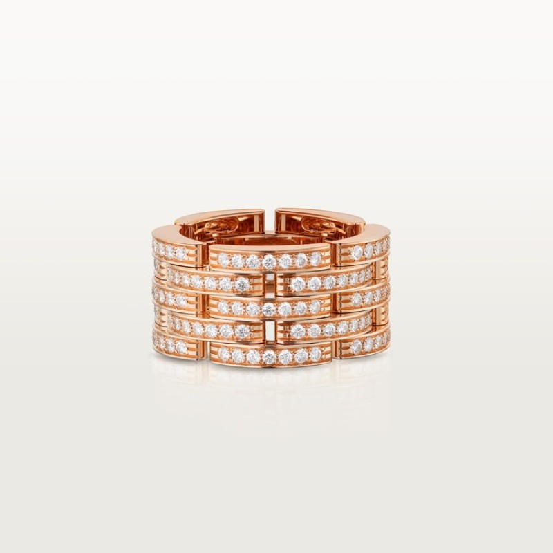 Cartier Maillon Panthère ring, five rows, paved Cartier Maillon Panthère ring, five rows, paved