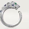 Panthère de Cartier ring, medium model, half-paved Panthère de Cartier ring, medium model, half-paved