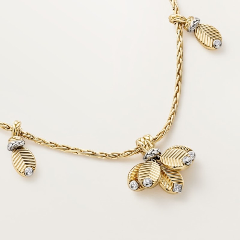 Cartier Grain de Café long necklace, diamonds Cartier Grain de Café long necklace, diamonds