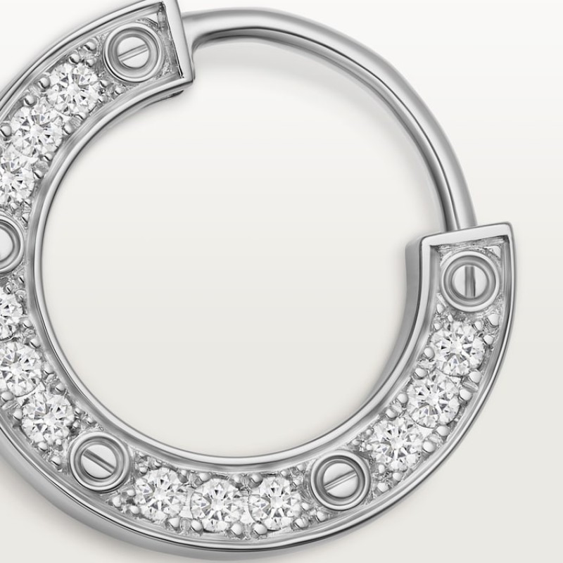 Cartier LOVE single hoop earring, paved