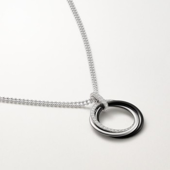Cartier Trinity pendant, ceramic, diamonds