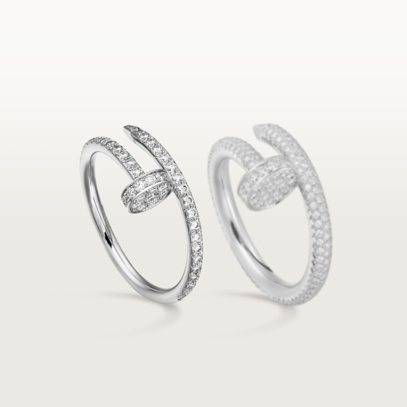 Cartier Juste un Clou ring, small model, half-paved