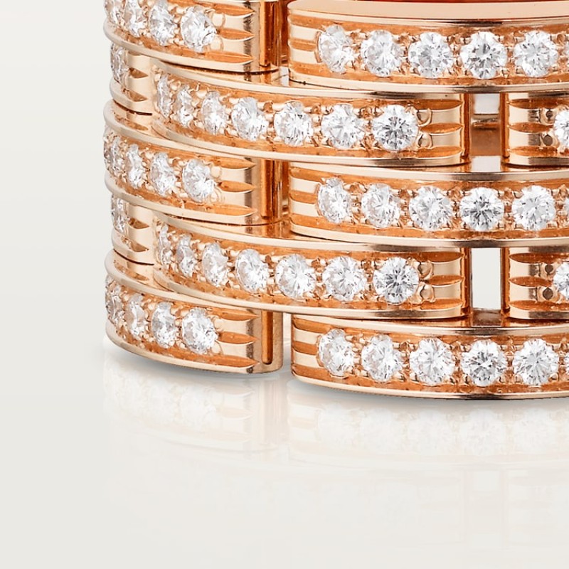 Cartier Maillon Panthère ring, five rows, paved Cartier Maillon Panthère ring, five rows, paved
