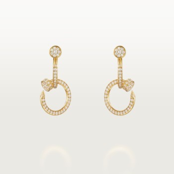 Cartier Juste un Clou earrings, double, semi-paved