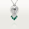 Cartier Faune et Flore de Cartier necklace, emerald drops, paved